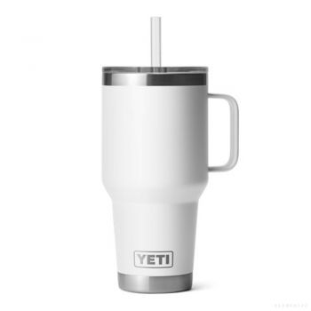 YETI RAMBLER 35 OZ MUG WITH STRAW LID WHITE