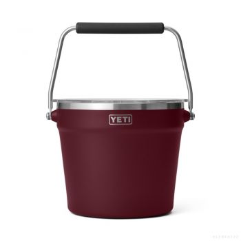 YETI RAMBLER BEVERAGE BUCKET WILD VINE RED
