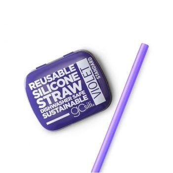 Gosili REUSABLE SILICONE STRAW + CASE (VIOLET)