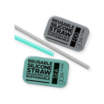Gosili X-LONG STRAW TIN 2PK SEA/FOG