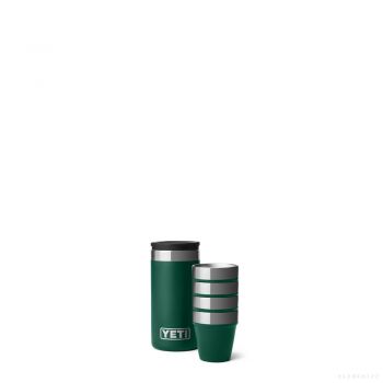 YETI SHOT GLASSES & CASE BLACK FOREST GREEN