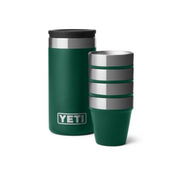YETI SHOT GLASSES & CASE BLACK FOREST GREEN