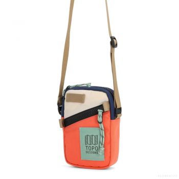Topo Designs MINI SHOULDER BAG ALMOND/EMBERGLOW