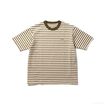  Snow Peak HEAVY COTTON BORDER T-SHIRT (GREEN BD)
