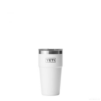  YETI RAMBLER 20 OZ STACKABLE CUP WITH MAGSLIDER LID WHITE