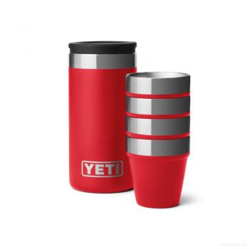 YETI SHOT GLASSES & CASE RESCUE RED