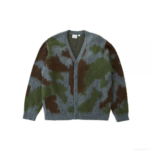 Gramicci UNISEX MOHAIR CARDIGAN JUNGLE DIGI CAMO