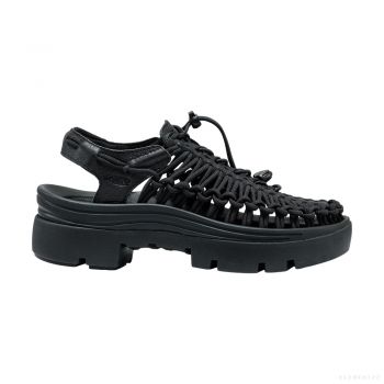 KEEN All Gender UNEEK PLT (BLACK SMOOTH LEA)