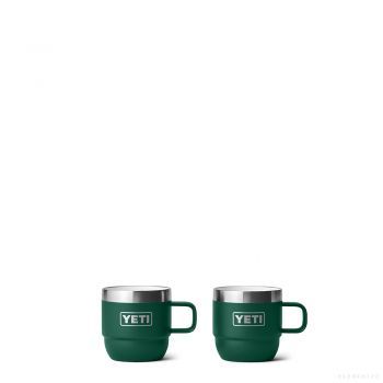 YETI RAMBLER 6 OZ ESPRESSO MUG 2PK BLACK FOREST GREEN