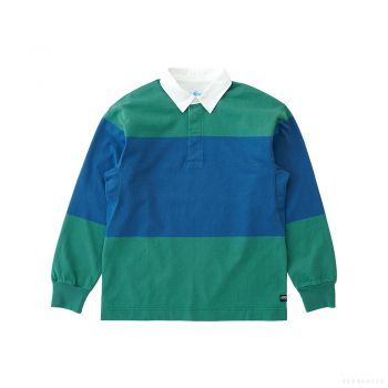 Gramicci MEN'S LANGDON RUGBY SHIRT CERULEAN / EMERALD
