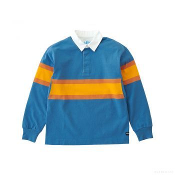 Gramicci MEN'S LANGDON RUGBY SHIRT SKY / APRICOT