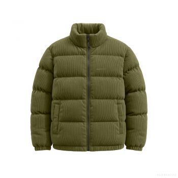 Gramicci UNISEX CORDUROY PUFFER INSULATION JACKET DEEP OLIVE