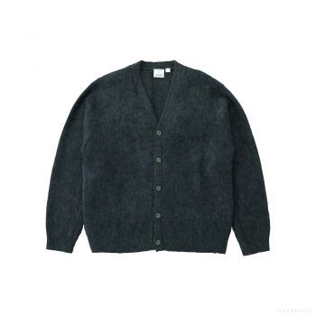 Gramicci UNISEX MOHAIR CARDIGAN CHARCOAL
