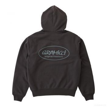 Gramicci UNISEX ORIGINAL FREEDOM ZIP HOODED SWEATSHIRT DEEP BROWN