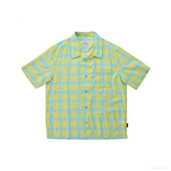 Gramicci MEN'S CHECKERD RAYON SHIRT GLOW