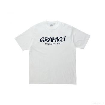 Gramicci UNISEX ORIGINAL FREEDOM LOGO TEE WHITE