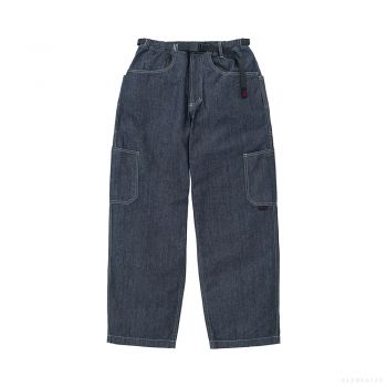 Gramicci MEN'S JAPANESE CHAMBRAY ROCK SLIDE PANT (NAVY)