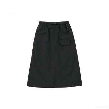 Gramicci WOMEN'S NYLON UTILITY SKIRT (BLACK)
