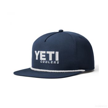 YETI COOLERS FLAT BRIM ROPE HAT NAVY