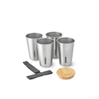 Black + Blum PICNIC CUP SET OF 4 500 ML - GREY