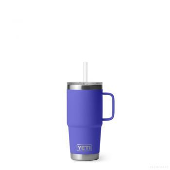 YETI RAMBLER 25 OZ MUG WITH STRAW LID ULTRAMARINE VIOLET