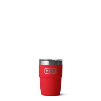  YETI RAMBLER 8 OZ CUP CERAMIC LINING WITH MAGSLIDER LID RESCUE RED