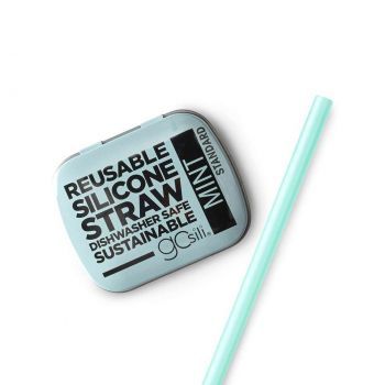 Gosili REUSABLE SILICONE STRAW + CASE (MINT)