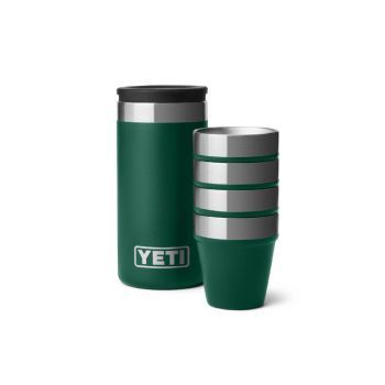 YETI SHOT GLASSES & CASE BLACK FOREST GREEN