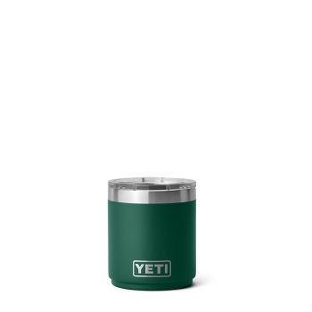 YETI RAMBLER 10 OZ LOWBALL 2.0 WITH MAGSLIDER LID BLACK FOREST GREEN