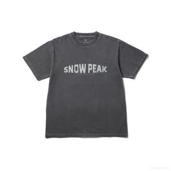 Snow Peak RECYCLED COTTON DYED T-SHIRT SP (CHARCOAL)