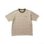 Snow Peak HEAVY COTTON BORDER T-SHIRT (GREEN BD)